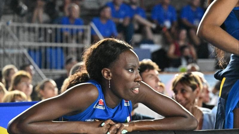 Paola Egonu in panchina a Verona
