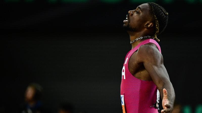 Noah Lyles dopo aver vinto i 200
