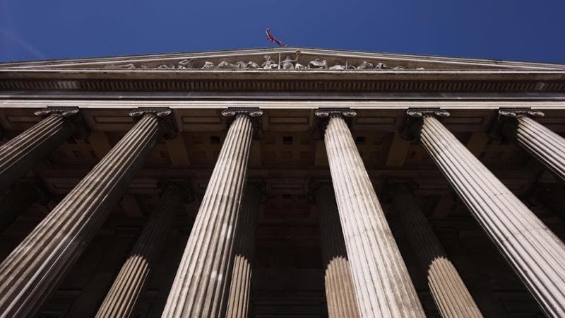La facciata del British Museum&nbsp;

