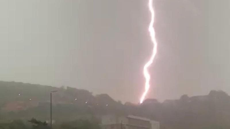 Tempesta di fulmini in Sardegna
