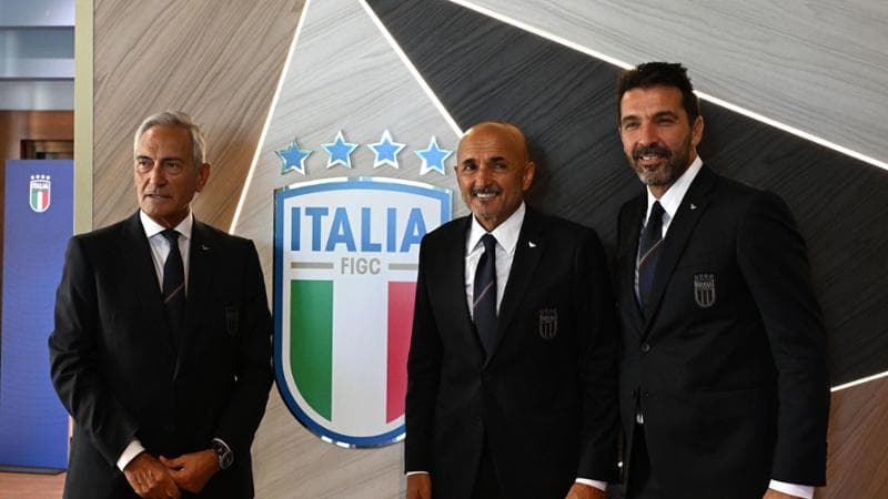 Gravina, Spalletti e Buffon
