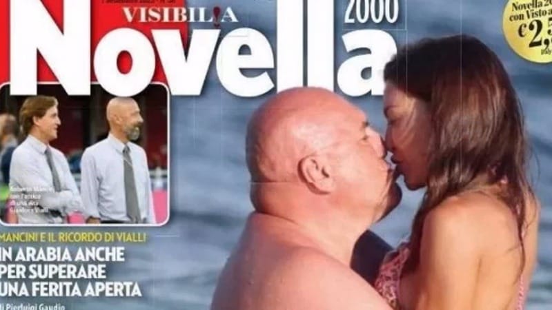 Crosetto paprazzato al mare con la moglie Gaia Saponaro
