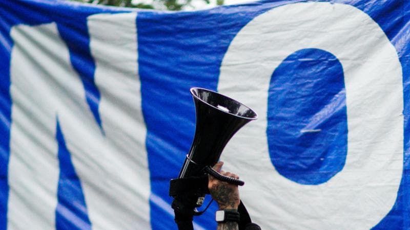 Protesta anti-migranti a New York
