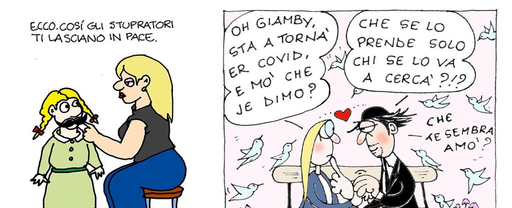 Violenza sulle donne: le vignette di ElleKappa e Altan