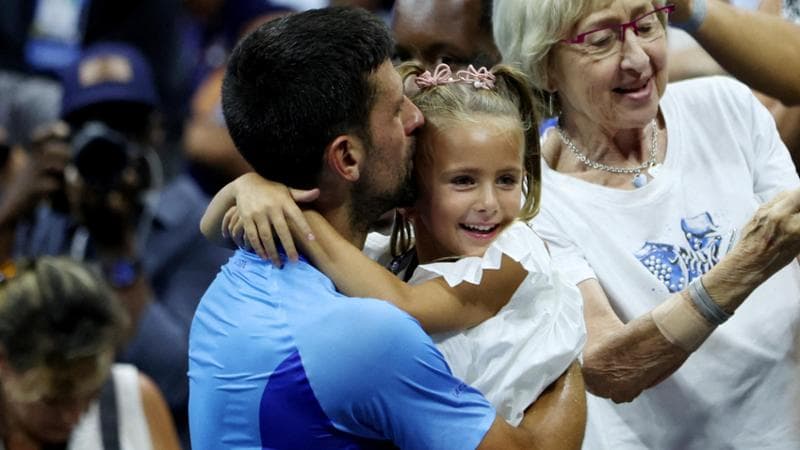 Djokovic con la figlia Tara
