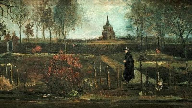 Vincent van Gogh,&nbsp;Giardino della canonica di Neunen in primavera
