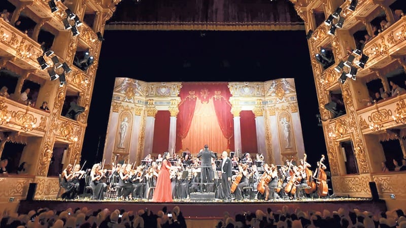 Dalla platea. Il palcoscenico e i loggioni del Regio di Parma, uno dei teatri italiani pi&ugrave; vocati per la lirica
