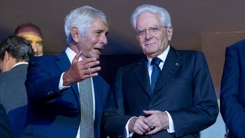 Il ministro per lo Sport e i giovani Andrea Abodi con il Presidente della Repubblica Sergio Mattarella
