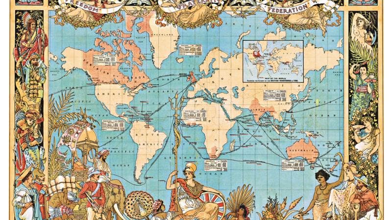 Mappa del British Empire risalente al 1886
