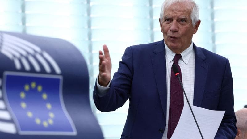 High Representative of the European Union for Foreign Affairs and Security Policy Josep Borrell addresses the European Parliament in Strasbourg, France September 12, 2023. REUTERS/Yves Herman