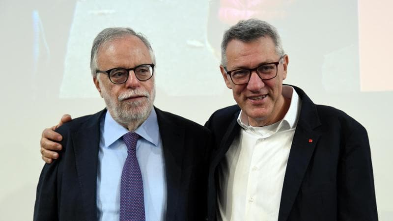 Andrea Riccardi e Maurizio Landini
