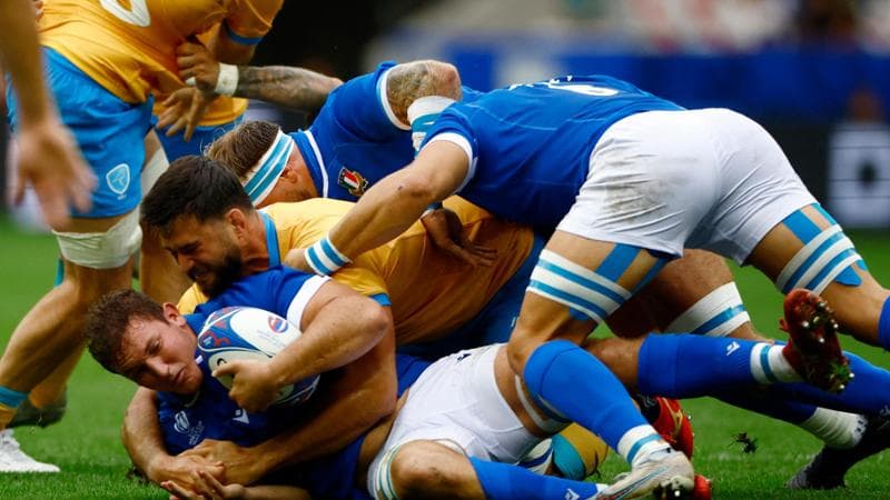 Una fase di Italia-Uruguay
