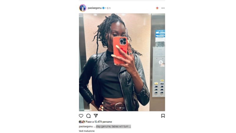 Il post di Paola Egonu su Instagram
