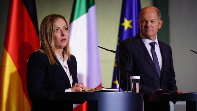 Giorgia Meloni e Olaf Scholz
