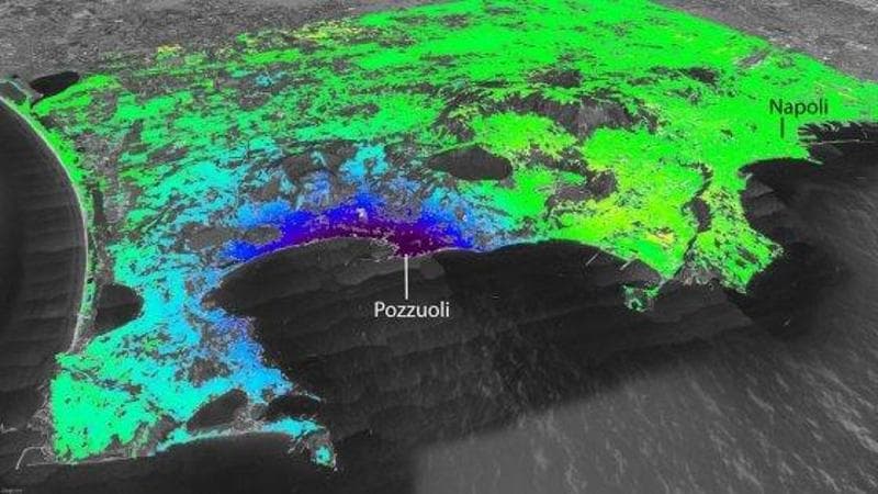 La deformazione del suolo ai Campi Flegrei vista dai satelliti Cosmo-SkyMed
