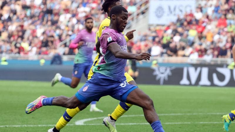 Musah in azione durante Milan-Verona
