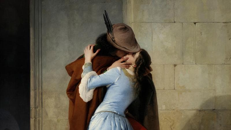 &nbsp;

Francesco Hayez, Il bacio (1859, Pinacoteca di Brera, Milano)
