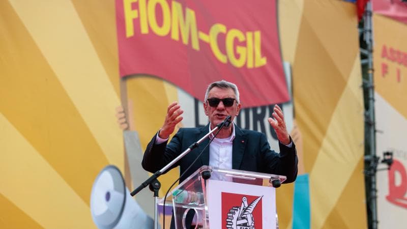 22/09/2023 Roma, Assemblea nazionale Fiom CGIL nella foto Maurizio Landini