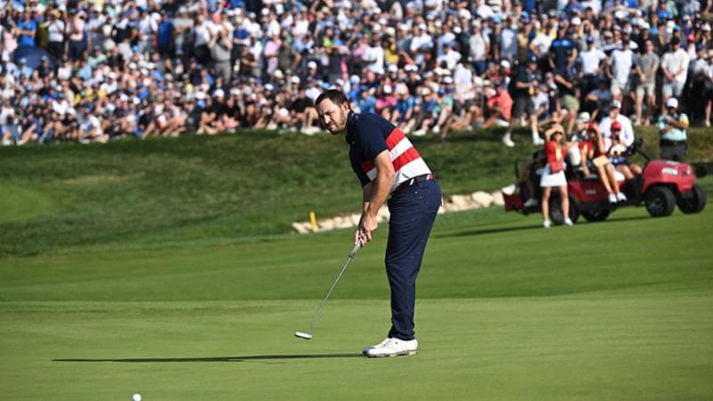 Patrick Cantlay in gara senza il cappellino
