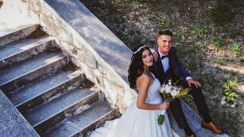 Gli sposi Antonela Perkovic e Marko Bakovic
