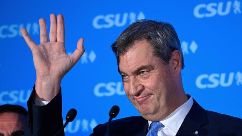 Il governatore della Baviera,&nbsp;Markus Soeder
