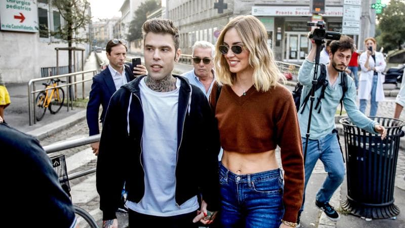 Fedez con la moglie Chiara Ferragni
