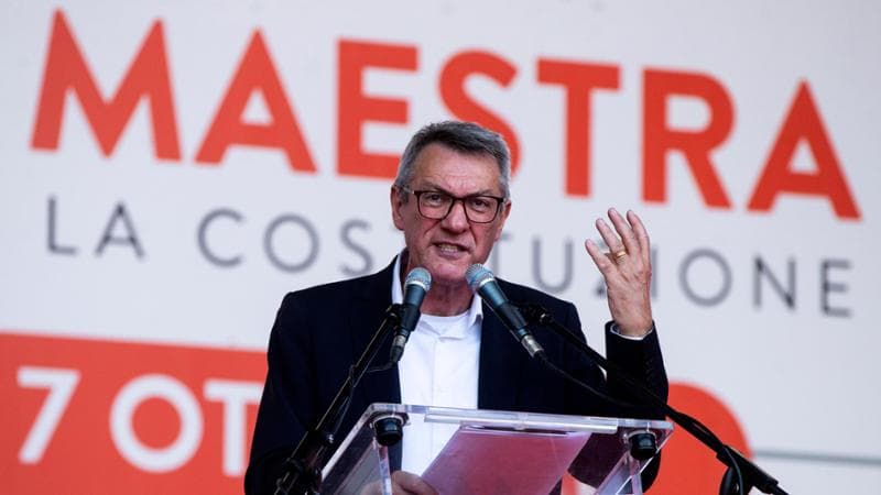 Il segretario generale della Cgil Maurizio Landini&nbsp;
