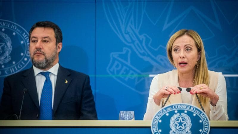 La premier Giorgia Meloni e il ministro Matteo Salvini
