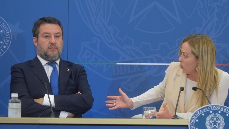 Matteo Salvini e Giorgia Meloni
