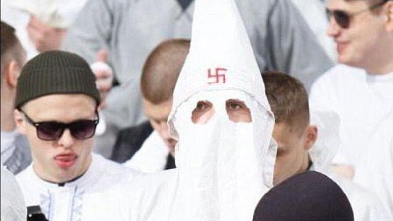 Un tifoso della Dinamo Kiev durante la sfida del 2017 con lo&nbsp;Shakhtar Donetsk
