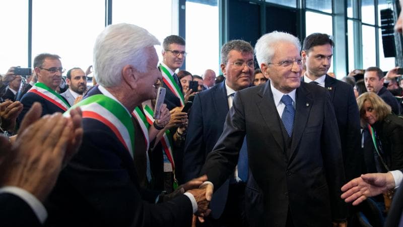 Sergio Mattarella all'assemblea Anci a Genova
