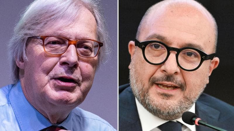 Vittorio Sgarbi e Gennaro Sangiuliano
