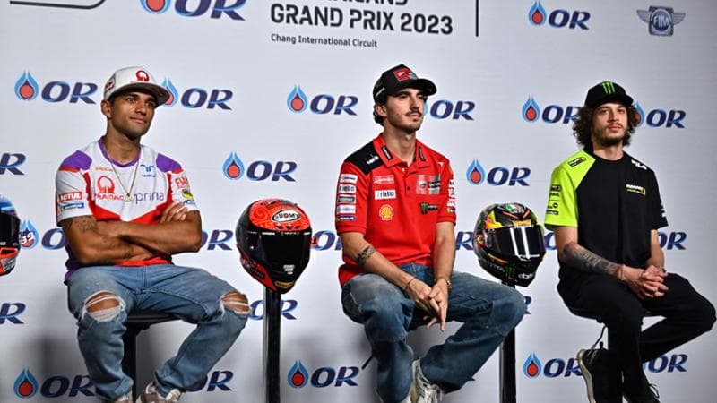 Da sinistra: Martin, Bagnaia e Bezzecchi
