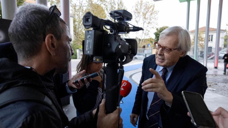 Vittorio Sgarbi&nbsp;al MAXXI di Roma
