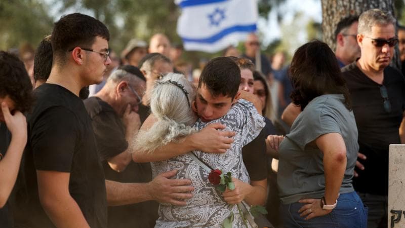 Kibbutz Ruhama, 29 ottobre: il funerale di due vittime dell'attacco di Hamas del 7 ottobre&nbsp;a Kfar Aza
