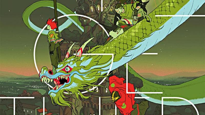 Un particolare del manifesto di Lucca Comics &amp; Games di Asaf e Tomer Hanuka
