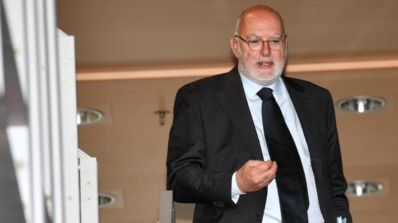 Il presidente di Federacciai, Antonio Gozzi, all'assemblea annuale, Milano, 18 settembre 2017. Ansa/Daniel Dal Zennaro