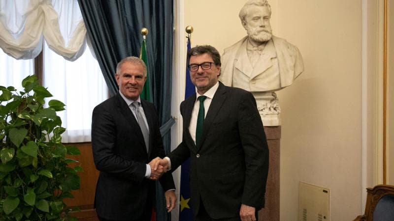 CARSTEN SPOHR, AD LUFTHANSA, CON IL MINISTRO GIORGETTI

