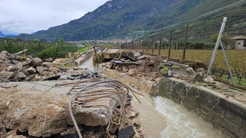 Danni causati dal maltempo in Trentino
