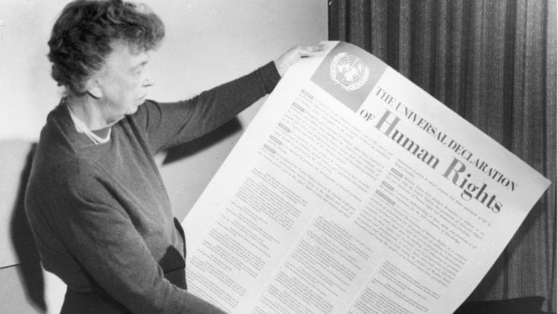 Eleanor Roosevelt, 1947 circa (foto Getty Images)
