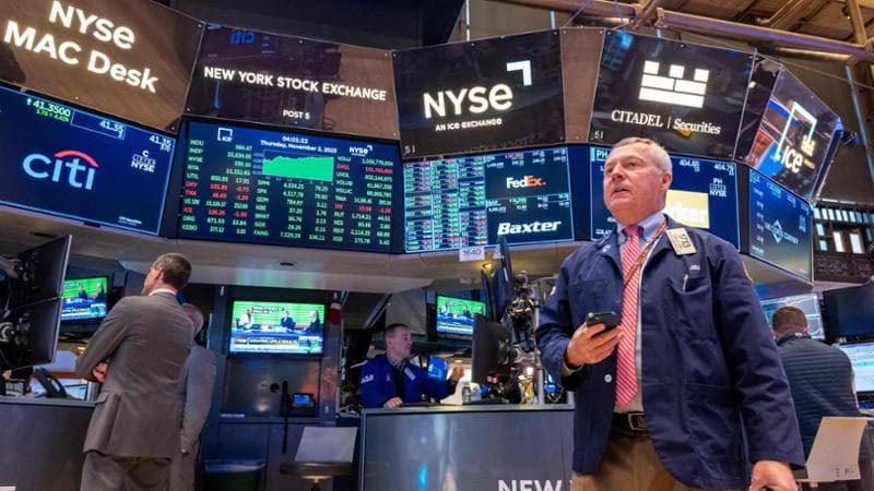 &nbsp;New York Stock Exchange (Photo by SPENCER PLATT / GETTY IMAGES NORTH AMERICA / Getty Images via AFP)
