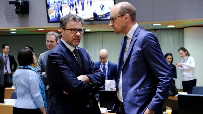 Giancarlo Giorgetti al consiglio Ecofin
