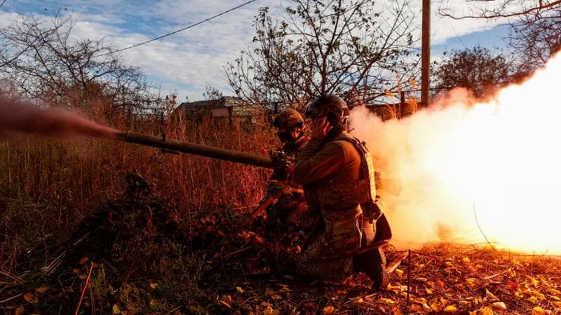 Uomini della Guardia nazionale ucraina sul fronte di Avdiivka
