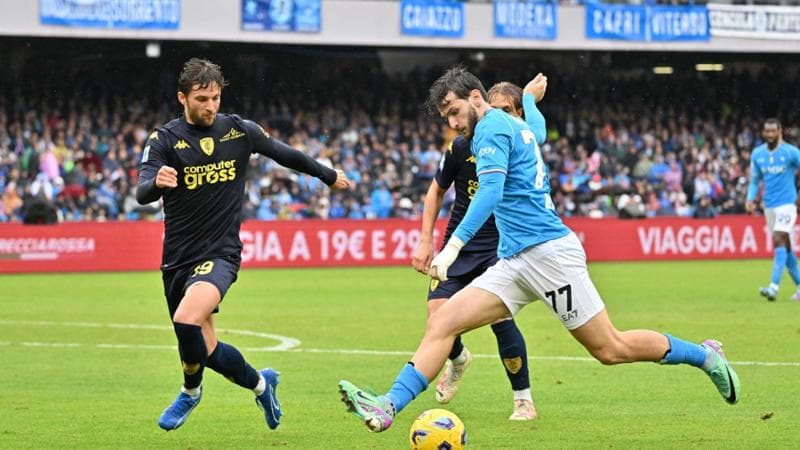 Kvaratskhelia in azione
