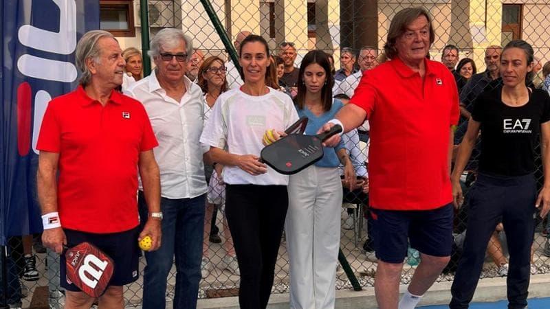 Paolo Bertolucci e Adriano Panatta con Flavia Pennetta e Francesca Schiavone
