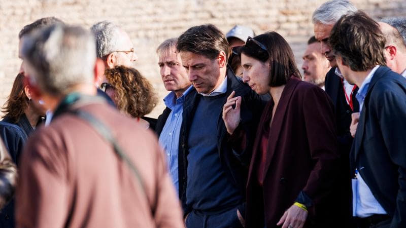 Giuseppe Conte con Elly Schlein
