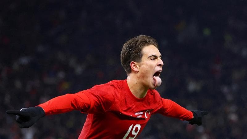 L'esultanza di Yildiz dopo il gol alla Germania

