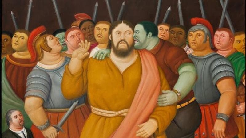 Fernando Botero, El beso de Judas, 2010
