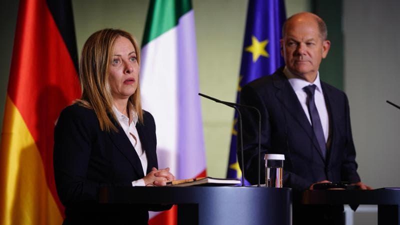 Giorgia Meloni e Olaf Scholz
