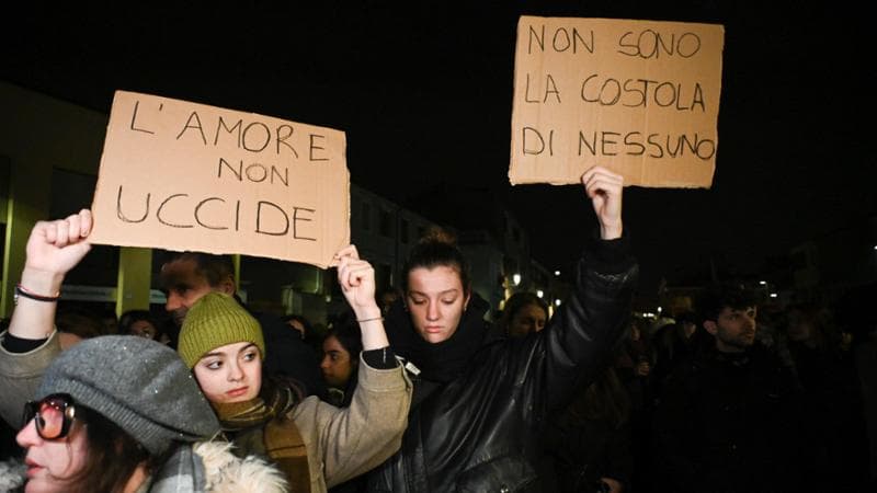 La manifestazione per Giulia Cecchettin e contro le violenze di genere a Padova
